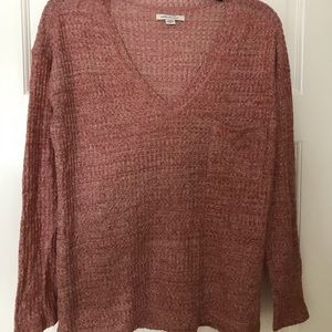 American eagle waffle knit pocket top